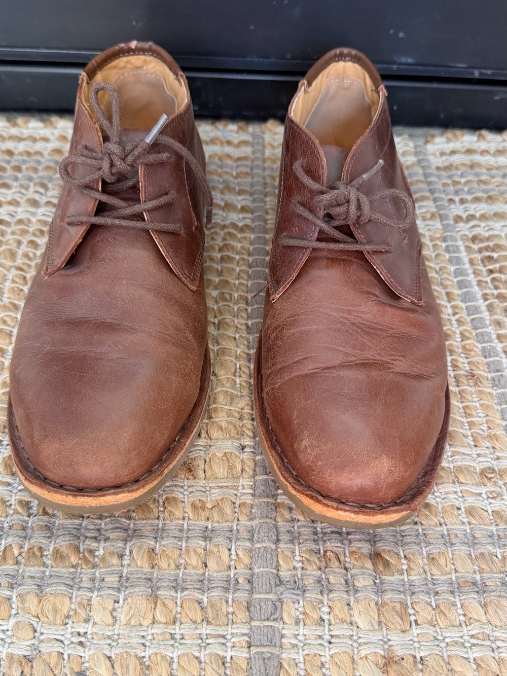 Kenneth Cole Boys Brown Leather Dress Chukkas